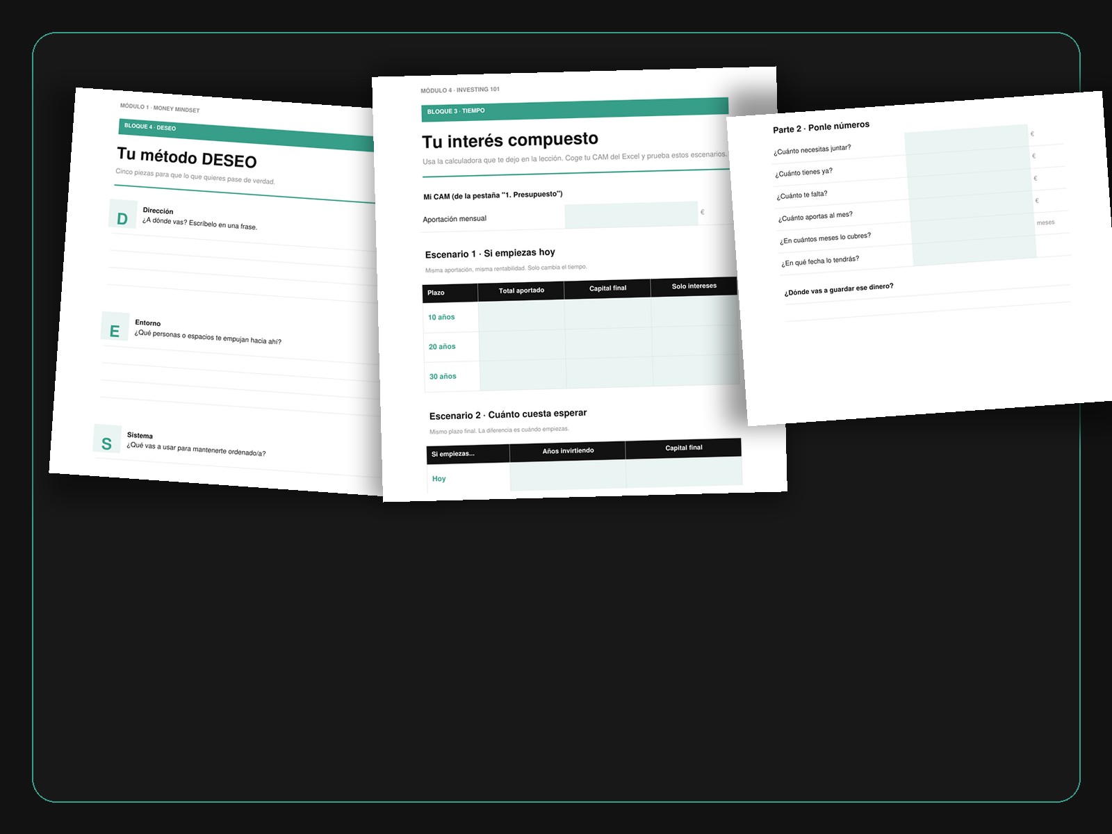 Captura de una ficha de trabajo del curso ALIGN